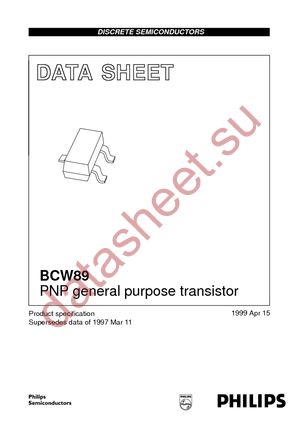 BCW89 T/R datasheet  